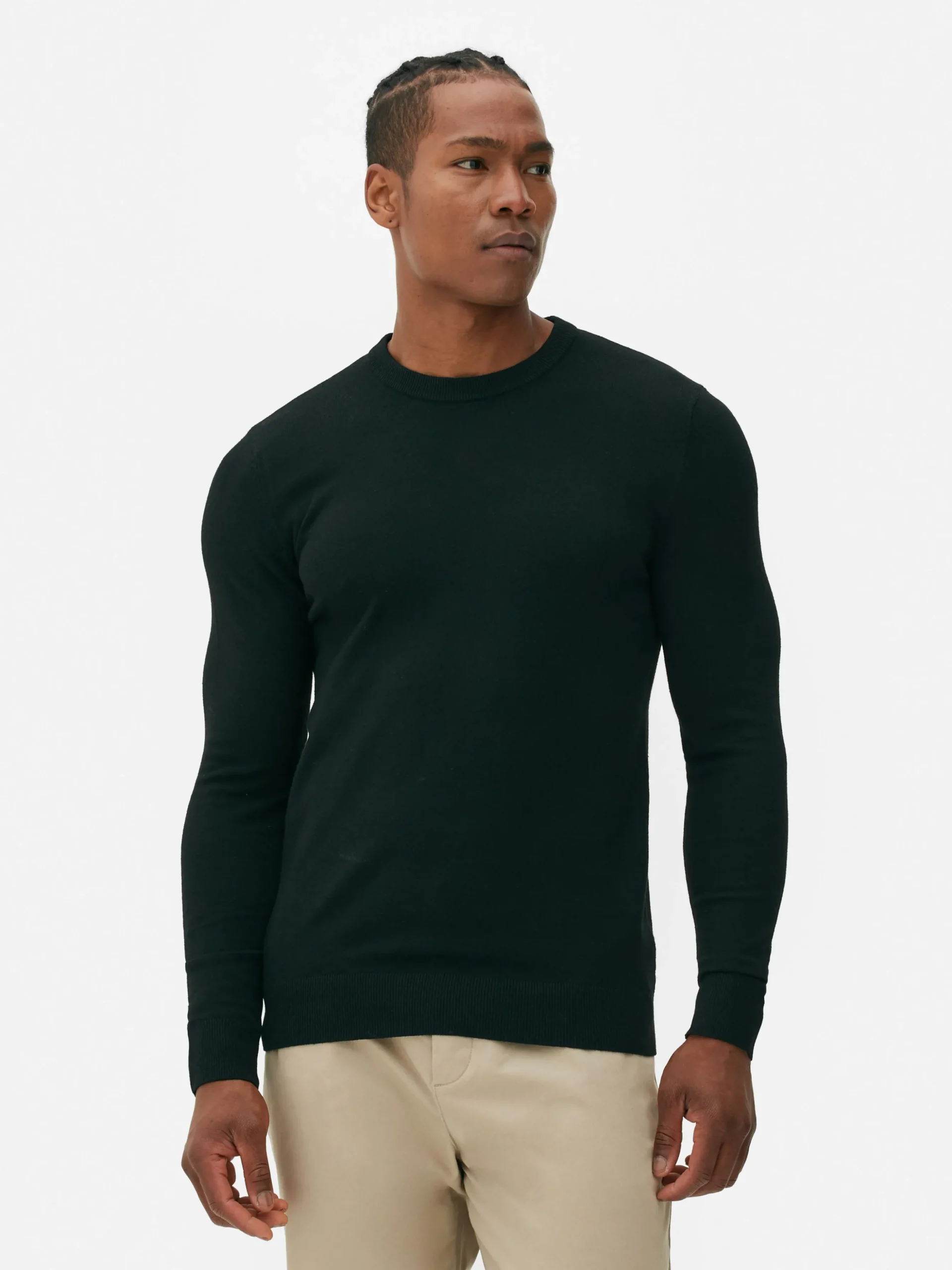 Jersey De Punto Fino Y Cuello Redondo