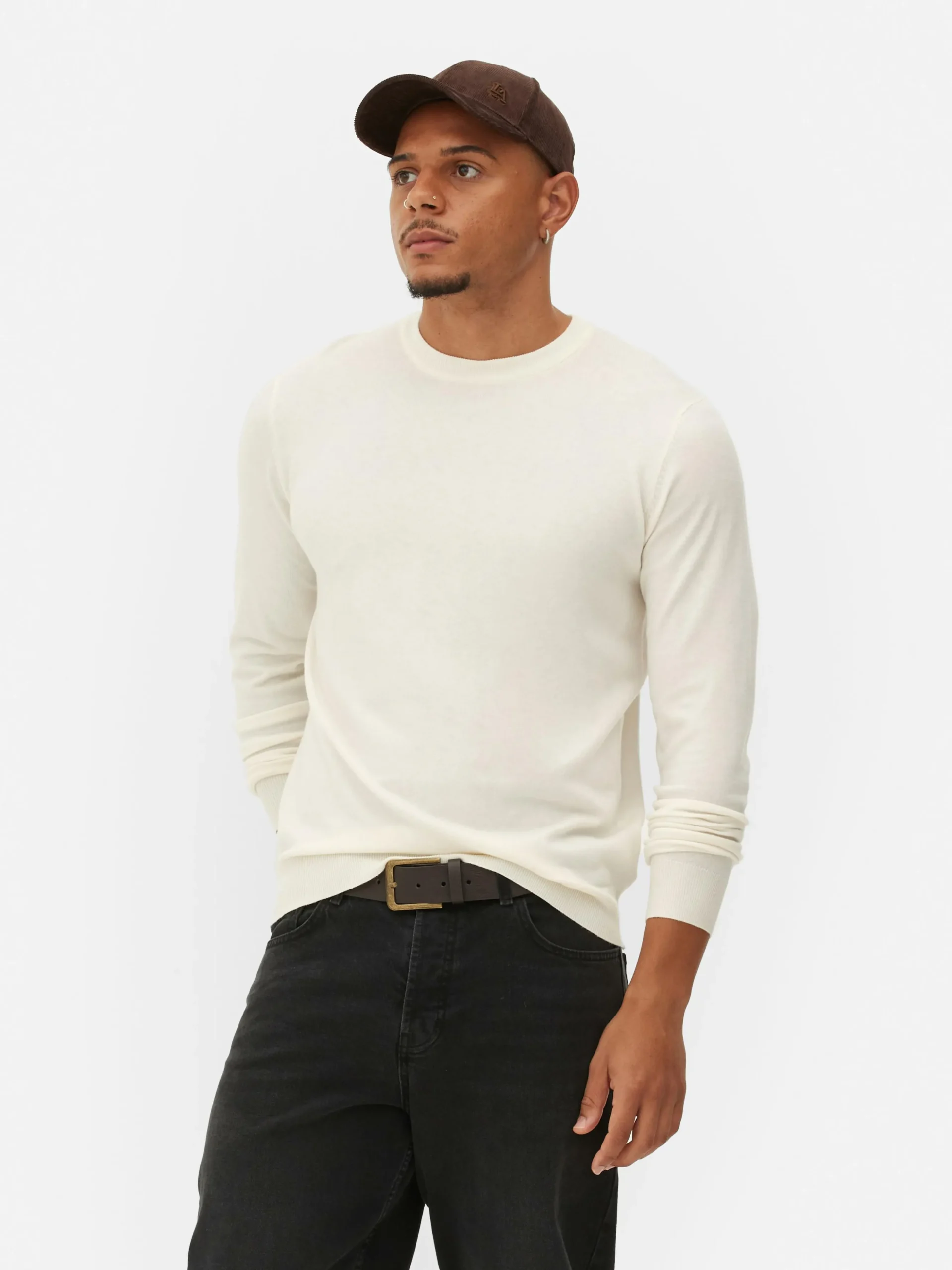 Jersey De Punto Fino Y Cuello Redondo