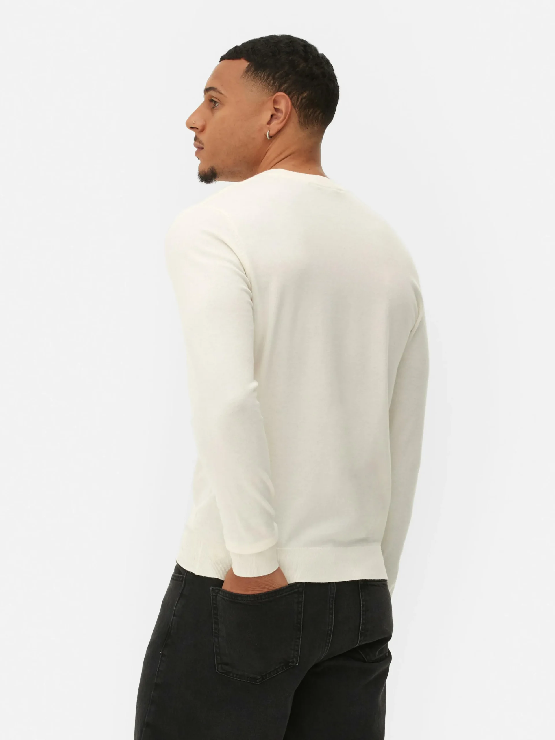 Jersey De Punto Fino Y Cuello Redondo