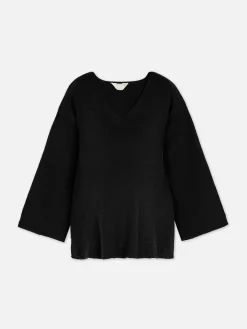 Jersey Premamá Con Cuello De Pico