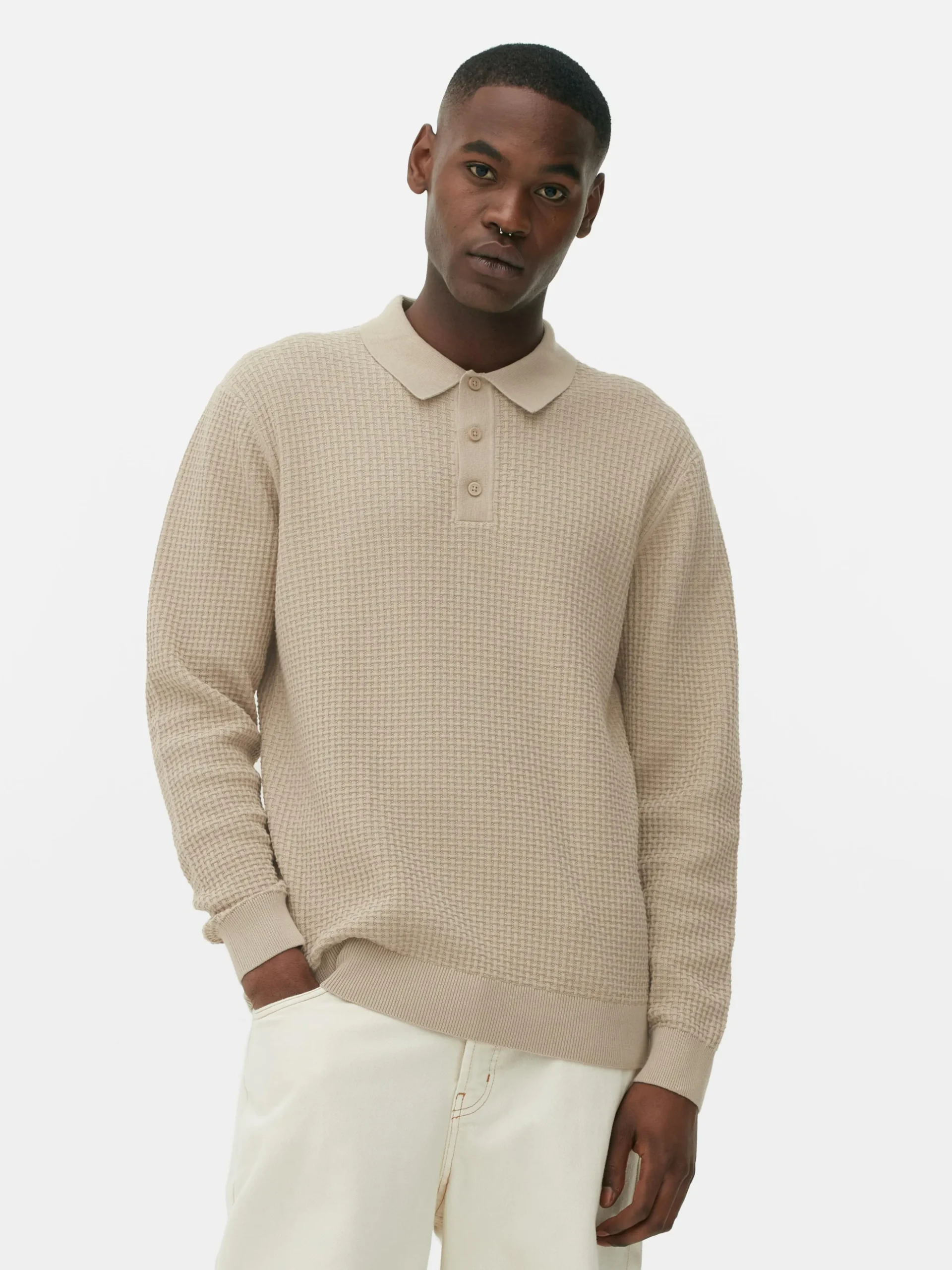 Jersey Tipo Polo Texturizado