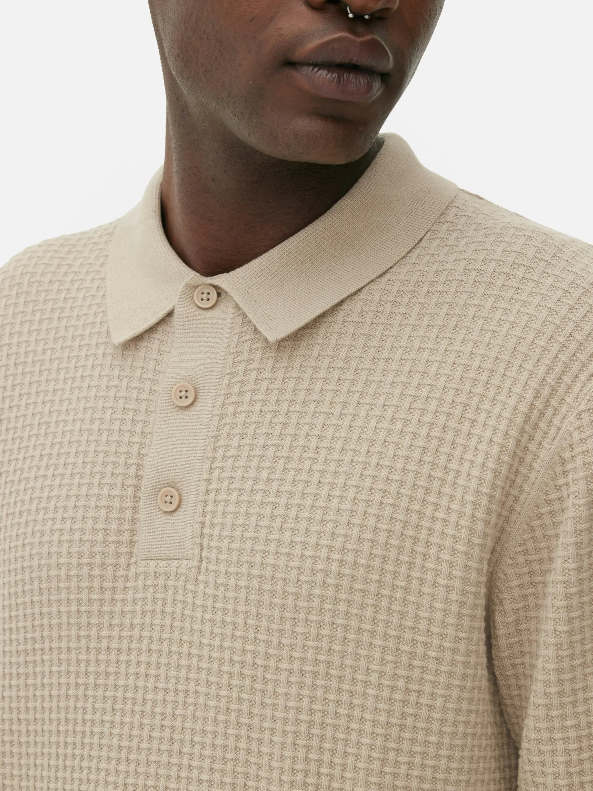 Jersey Tipo Polo Texturizado