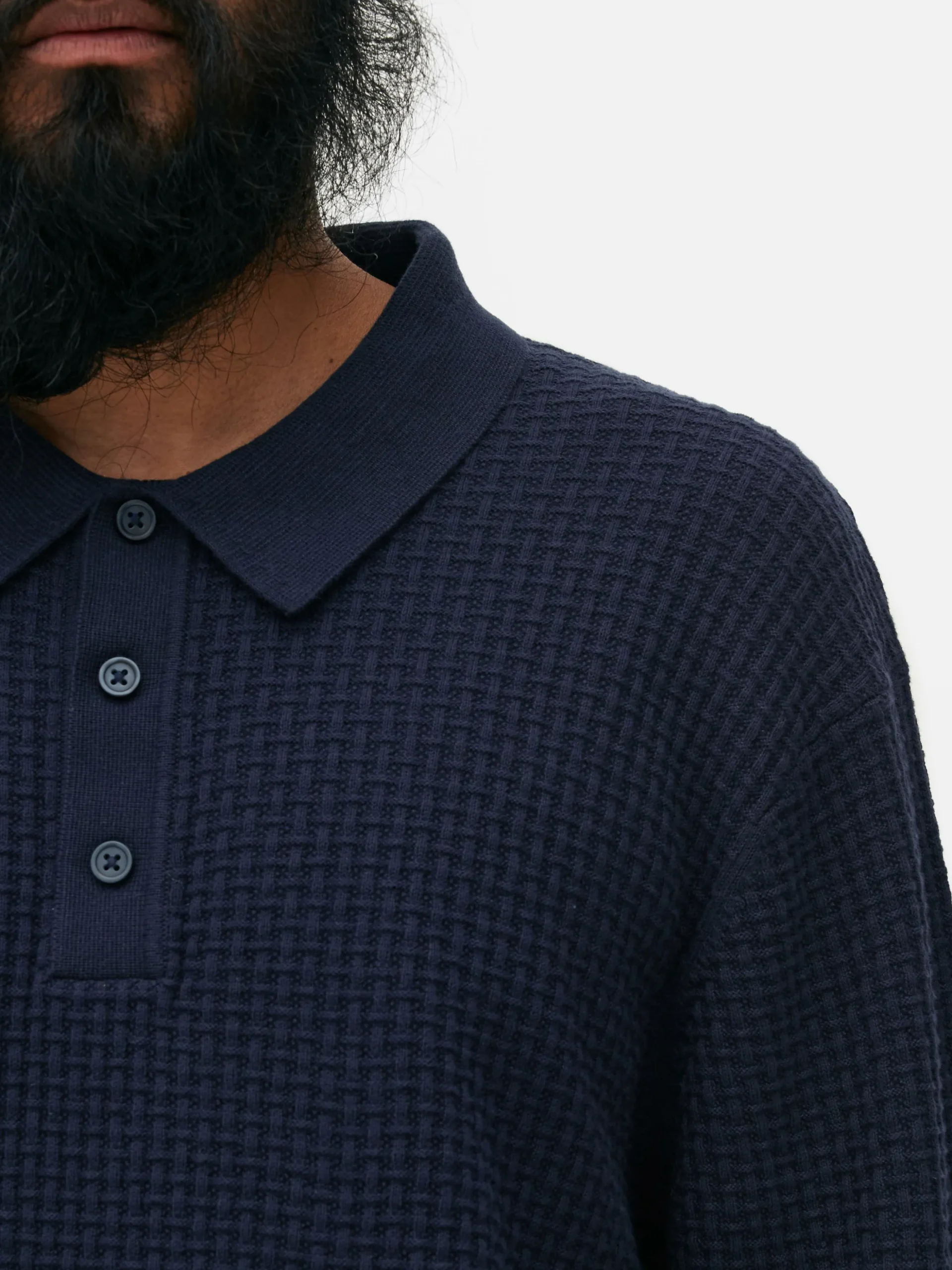 Jersey Tipo Polo Texturizado