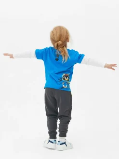 Joggers Con Estampado Gráfico De Sonic, El Erizo