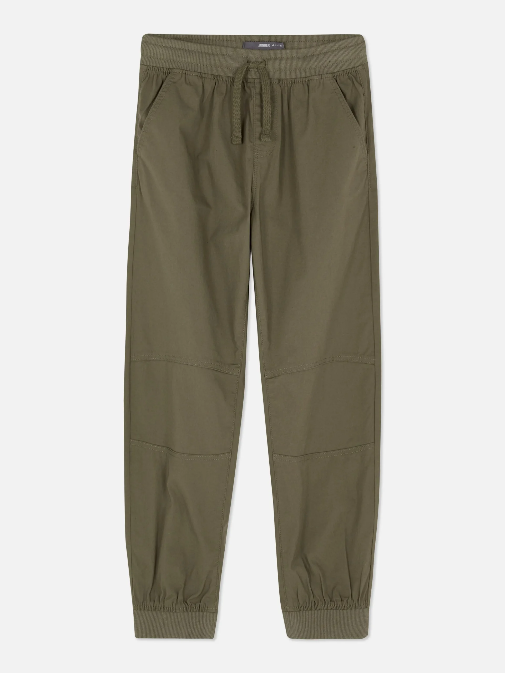 Joggers De Popelina Con Bajos Ajustados