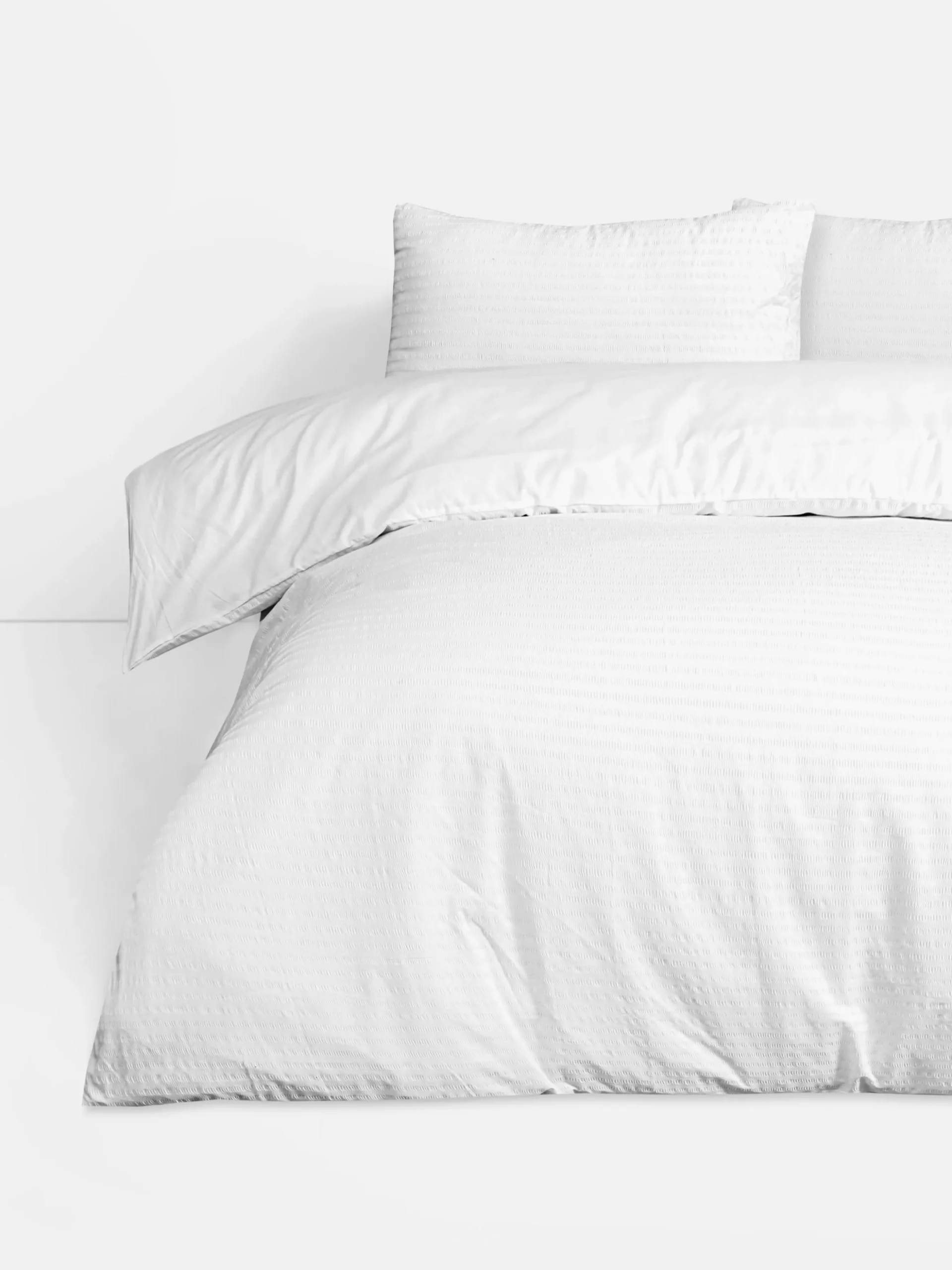 Juego De Fundas De Edredón Y Almohadas De Seersucker Para Cama King Size