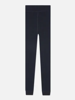 Leggings De Aspecto Vaquero Con Forro Aterciopelado