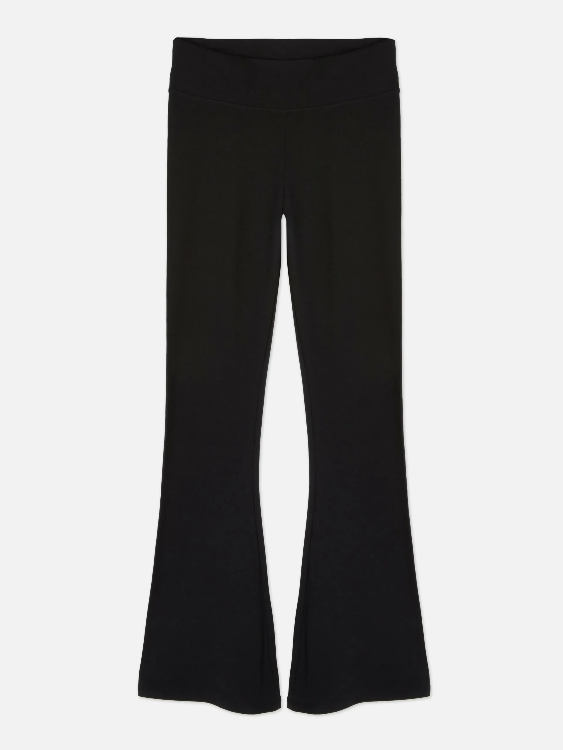 Leggings De Punto Acampanados De Talle Alto