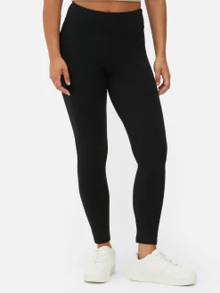 Leggings De Punto De Talle Alto