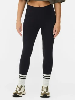 Leggings De Punto De Talle Alto
