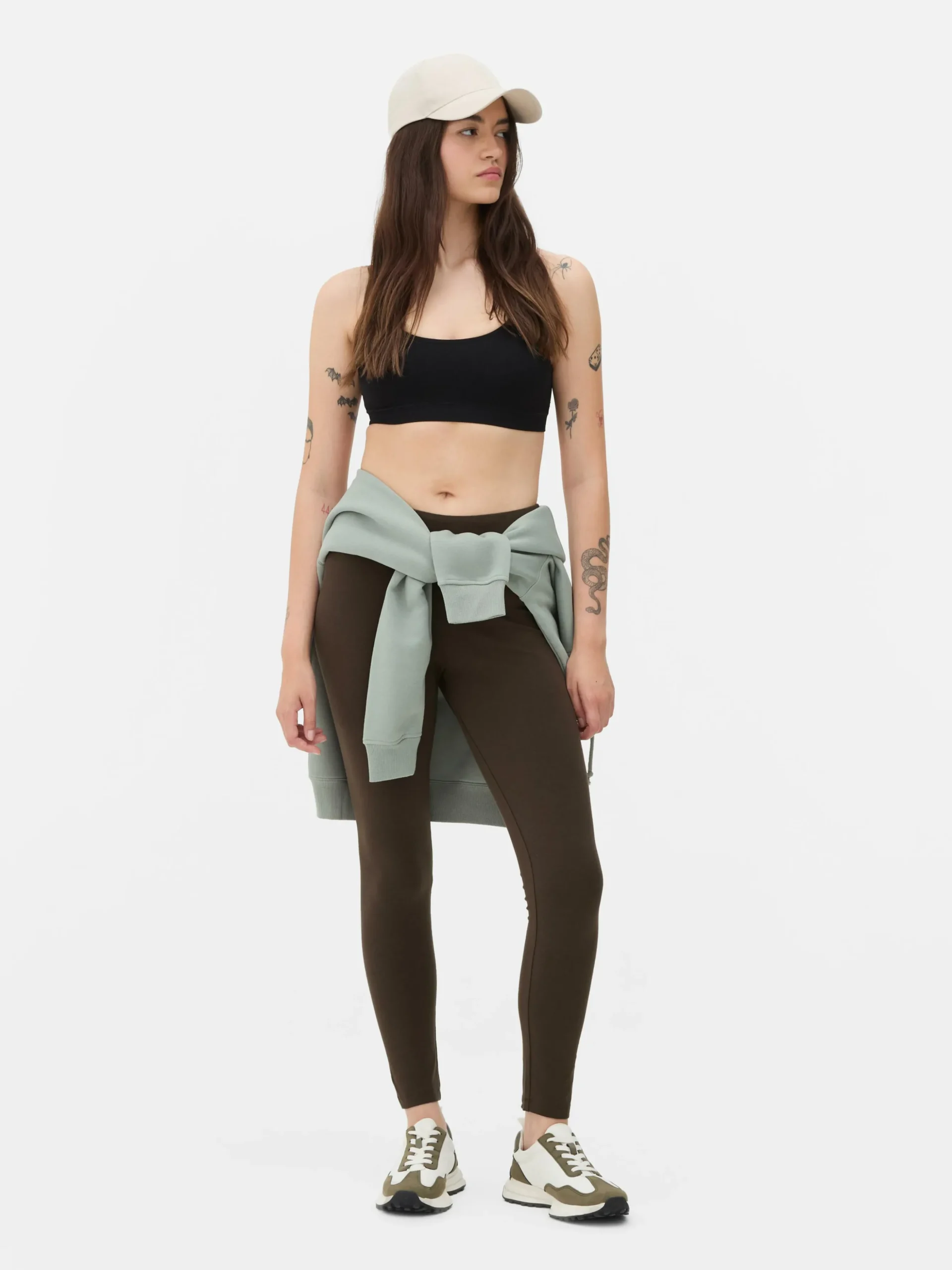 Leggings De Punto De Talle Alto
