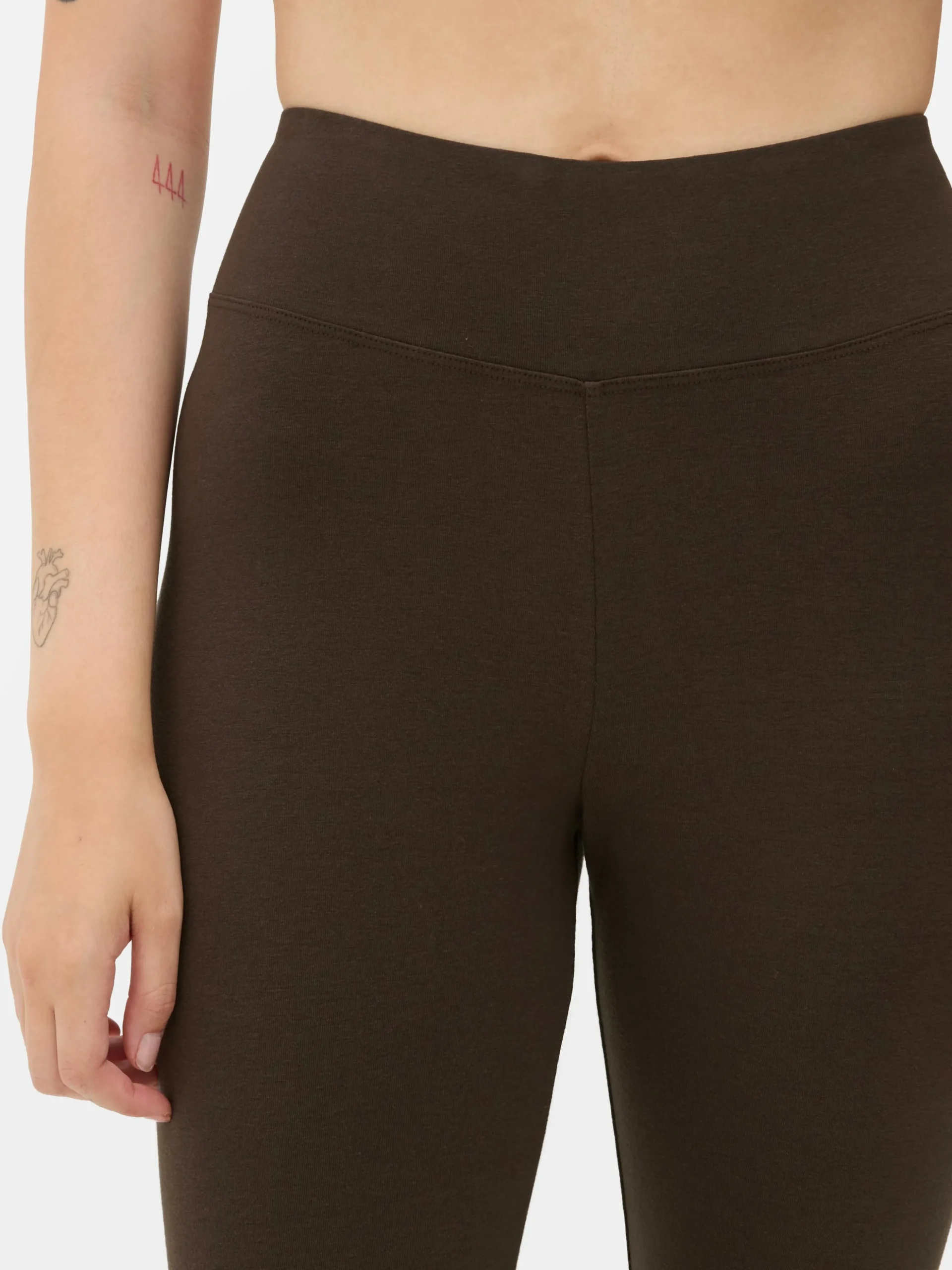 Leggings De Punto De Talle Alto