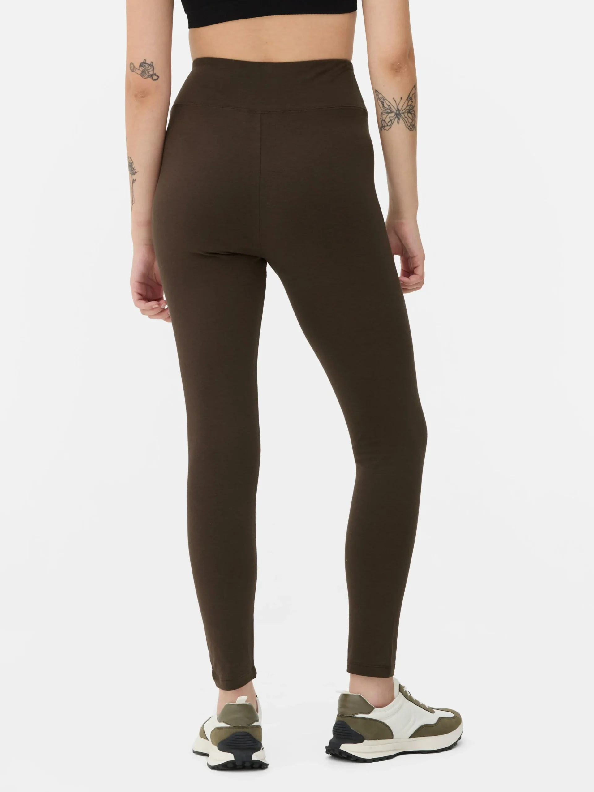 Leggings De Punto De Talle Alto
