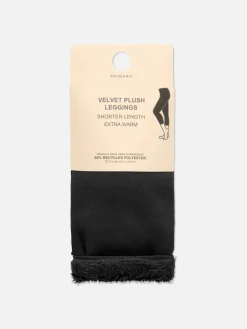 Leggings De Terciopelo Cortos Con Forro De Felpa