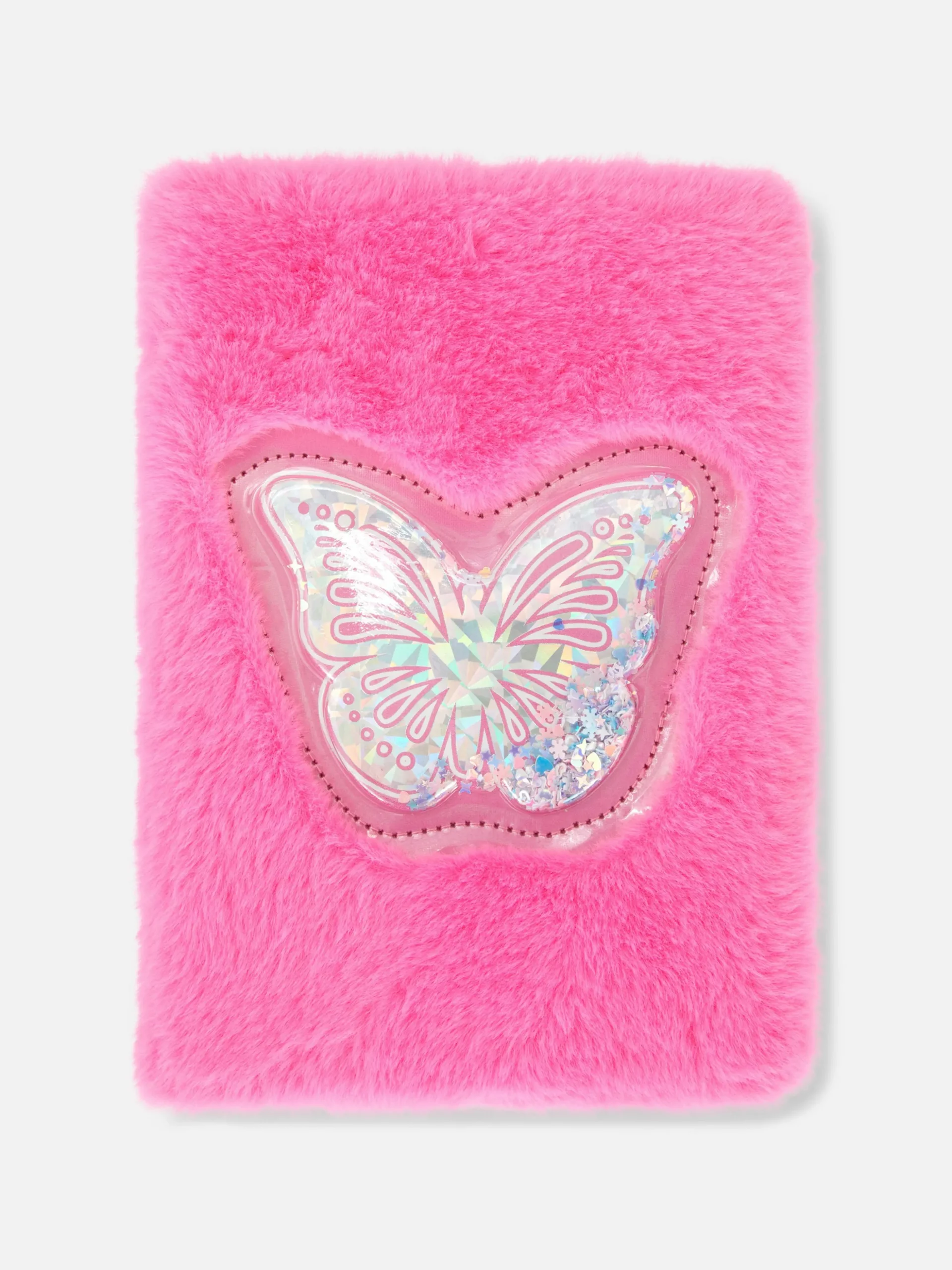 Libreta Con Cubierta De Pelo Y Detalle De Mariposa