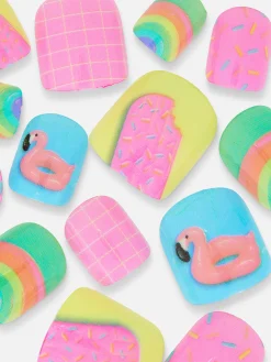 Miniuñas Postizas Adhesivas «Pool Party» De PS...
