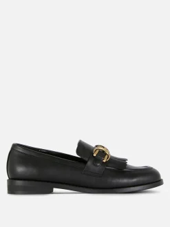 Mocasines Con Flecos Y Hebilla