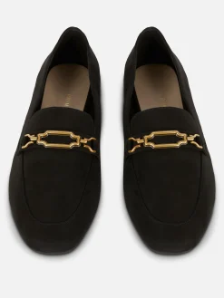 Mocasines De Horma Ancha Con Detalle De Cadena
