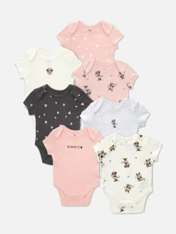 Pack De 7 Bodis Estampados De Minnie Mouse De Disney