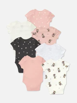 Pack De 7 Bodis Estampados De Minnie Mouse De Disney