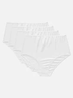 Pack De 4 Bragas Altas De Algodón