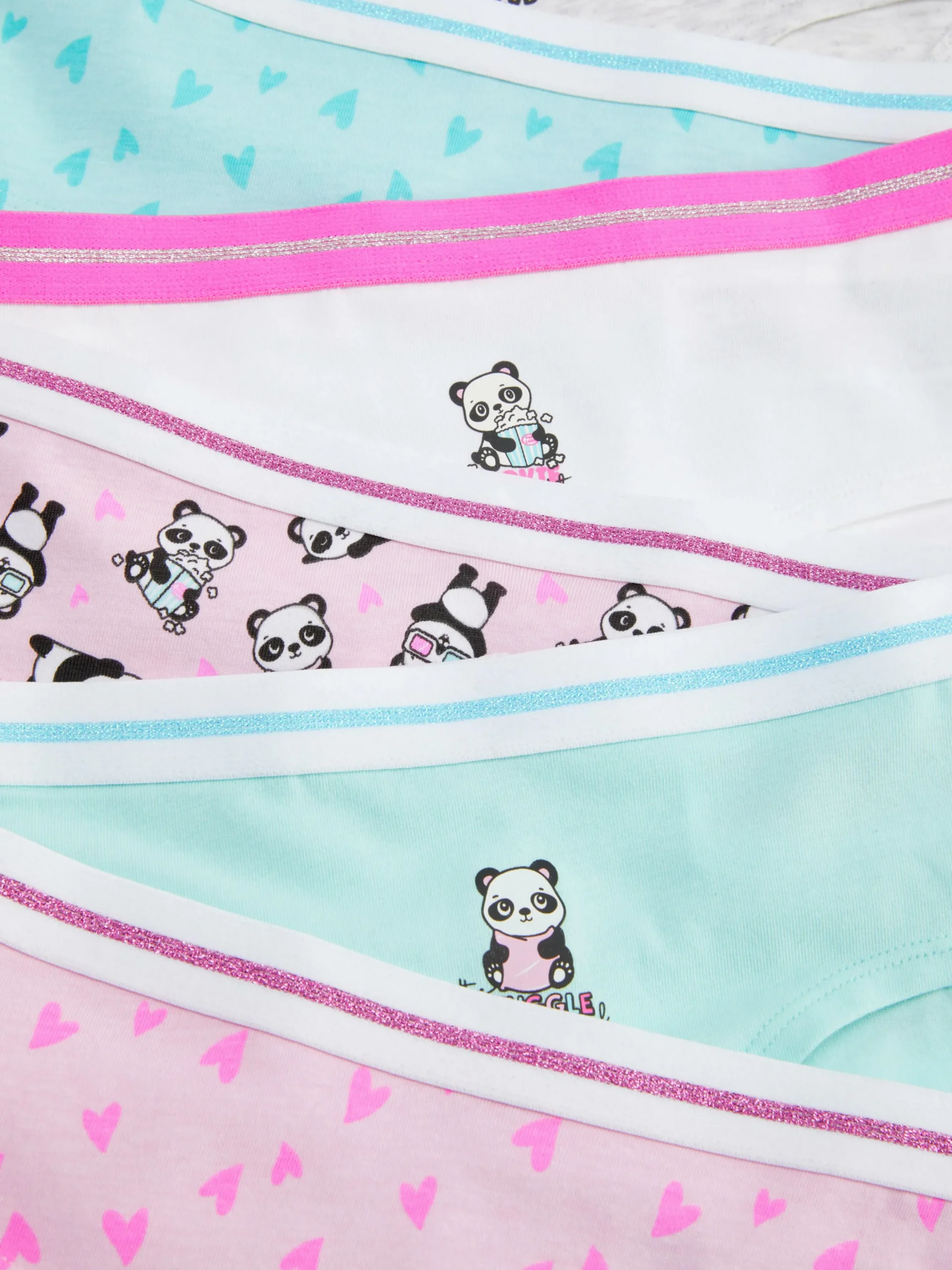 Pack De 6 Braguitas A La Cadera Con Pandas