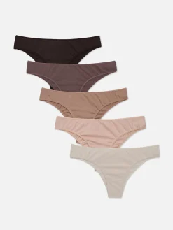 Pack De 5 Braguitas Brasileñas De Color Neutro