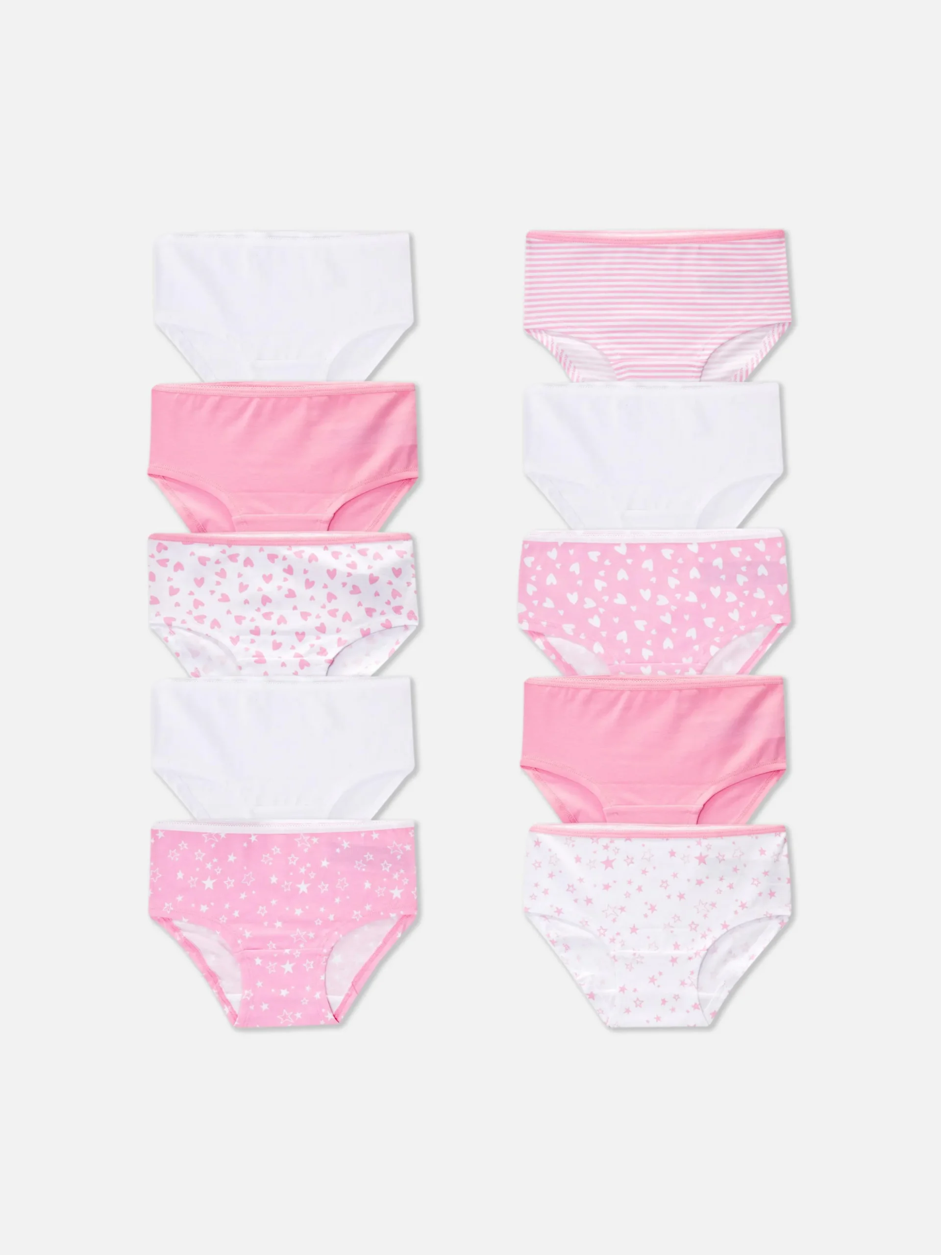 Pack De 10 Braguitas Con Corazones Y Estrellas