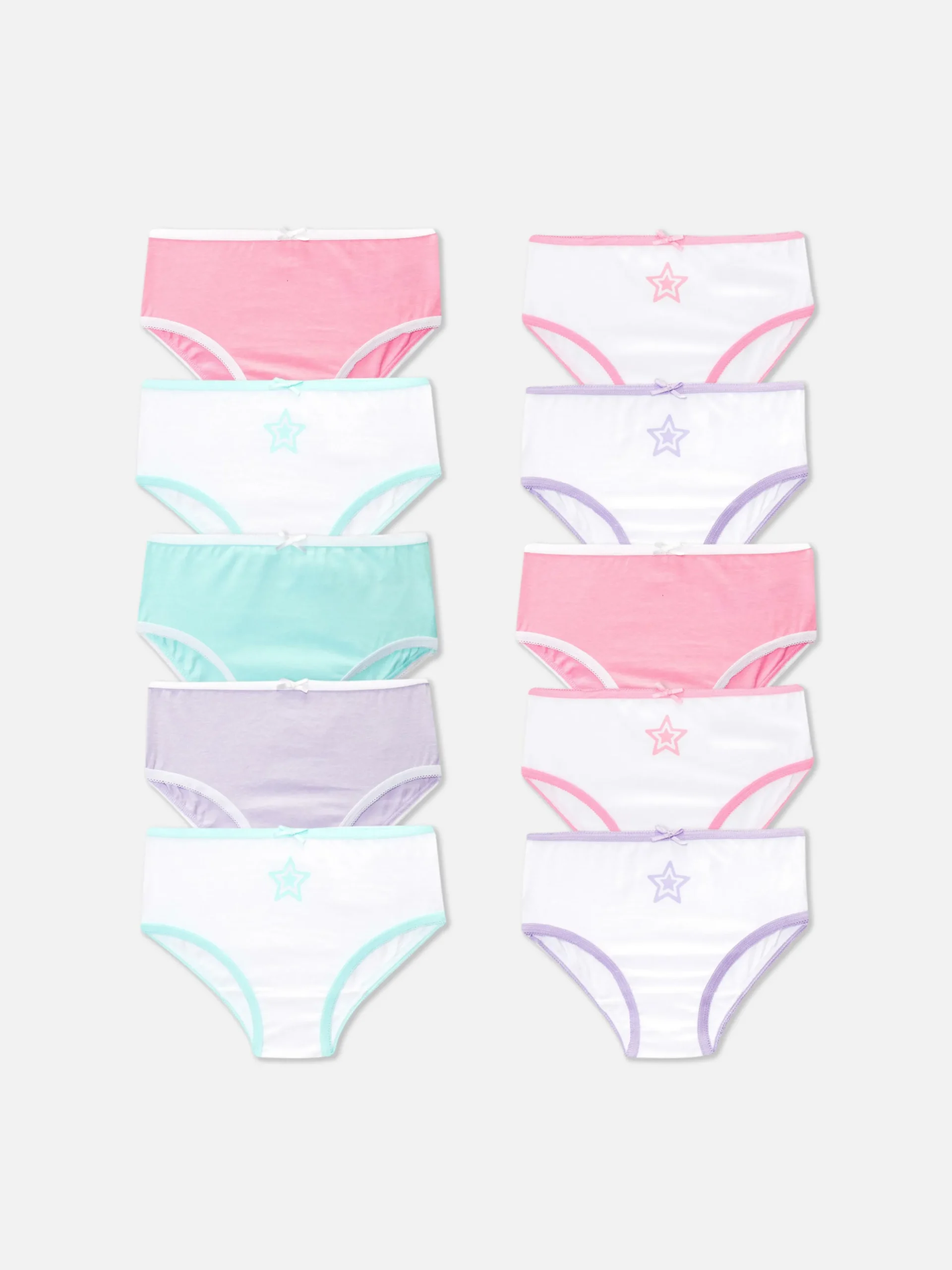Pack De 10 Braguitas Con Estampado De Estrellas