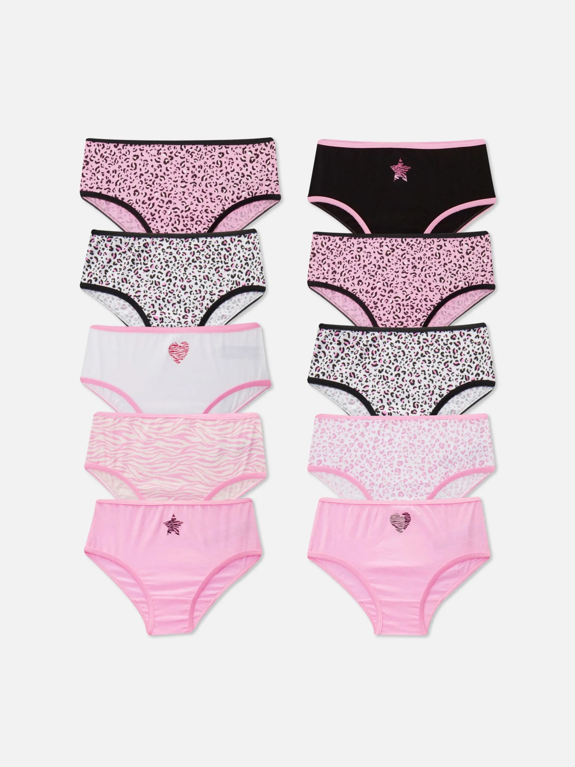 Pack De 10 Braguitas Con Estampado De Animales