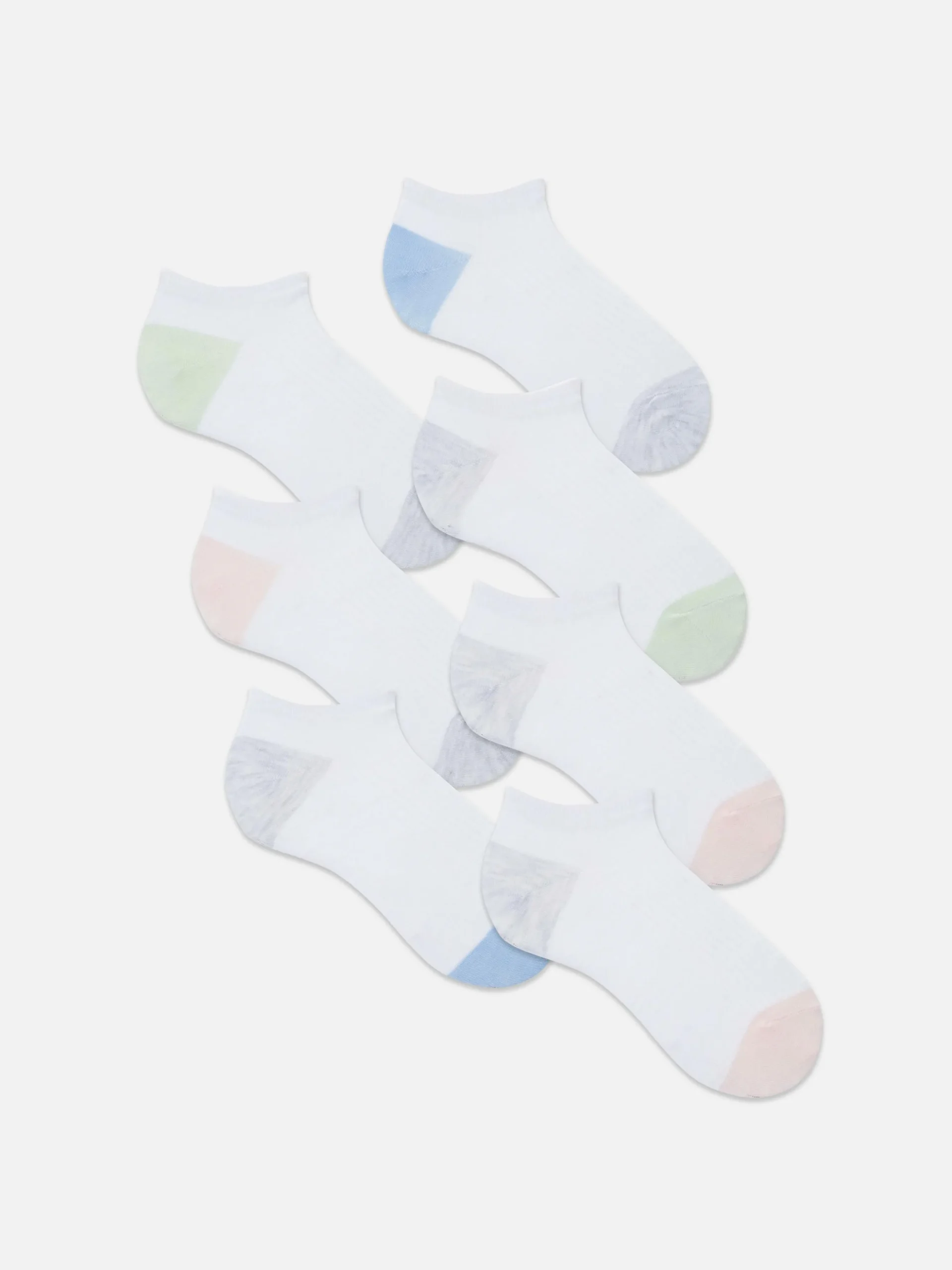 Pack De 7 Calcetines Bajos Con Panel En Contraste