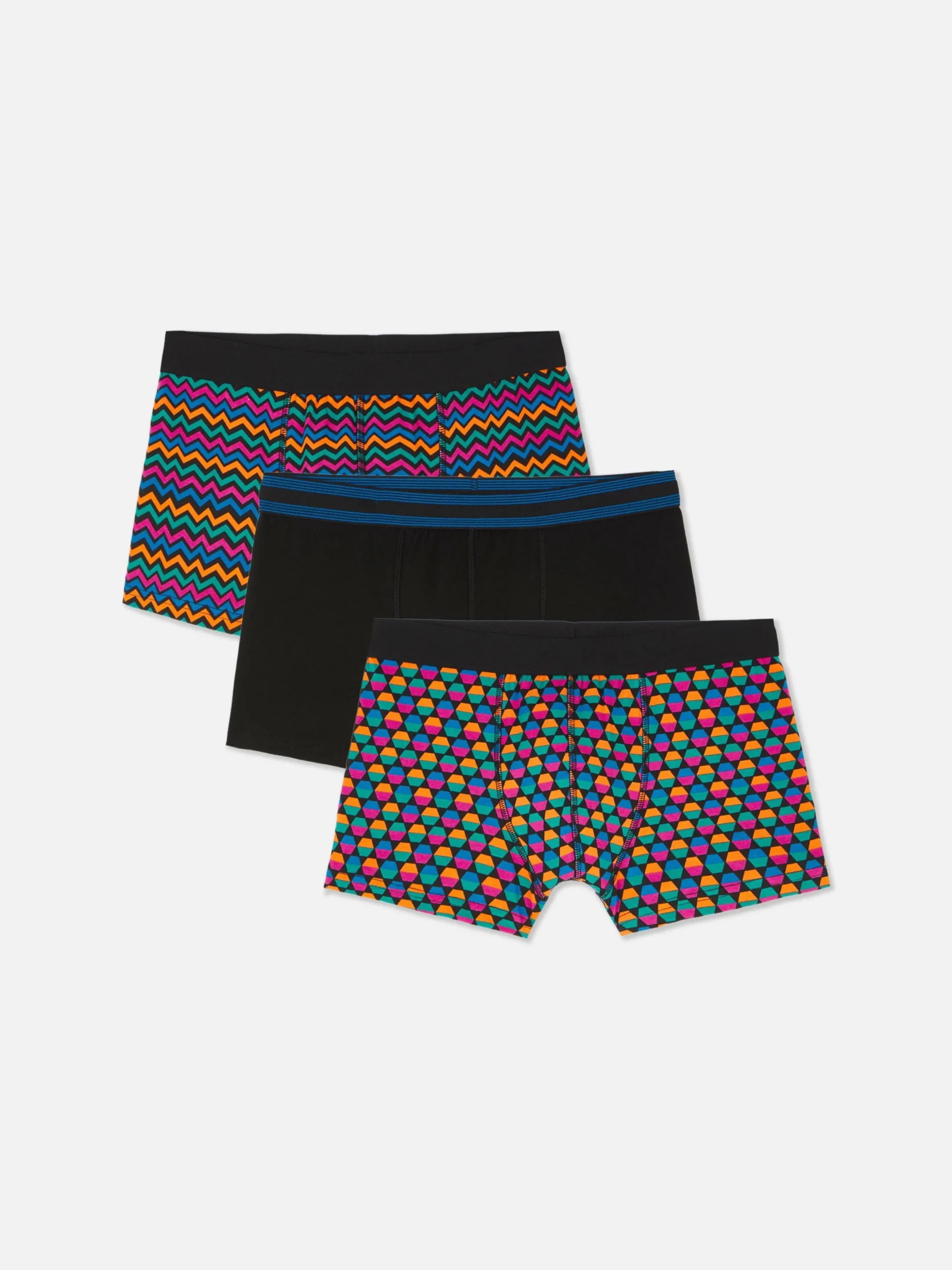 Pack De 3 Calzoncillos Con Motivos Geométricos