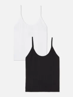 Pack De 2 Camisetas De Tirantes Con Escote Amplio