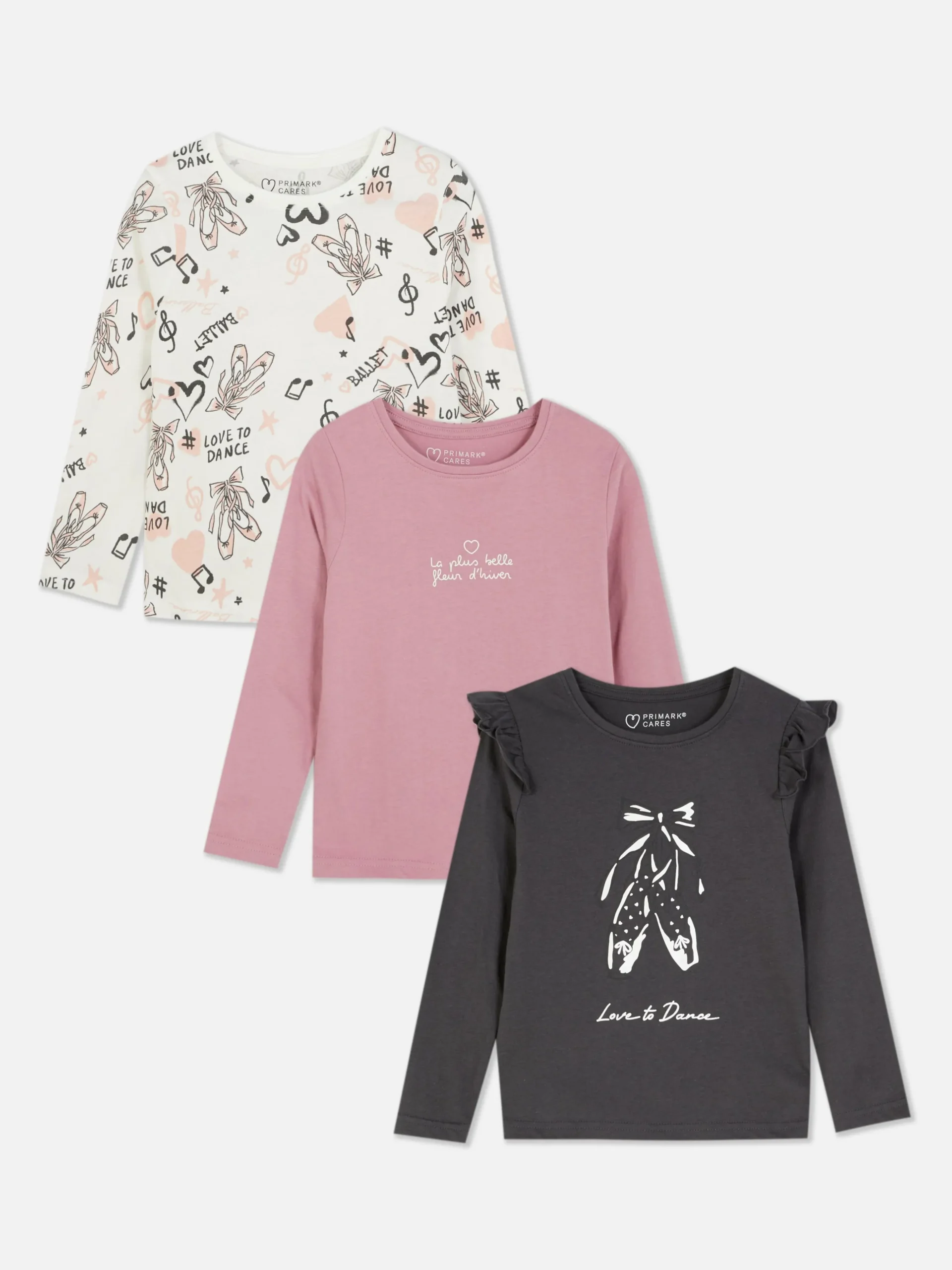 Pack De 3 Camisetas Gráficas De Manga Larga
