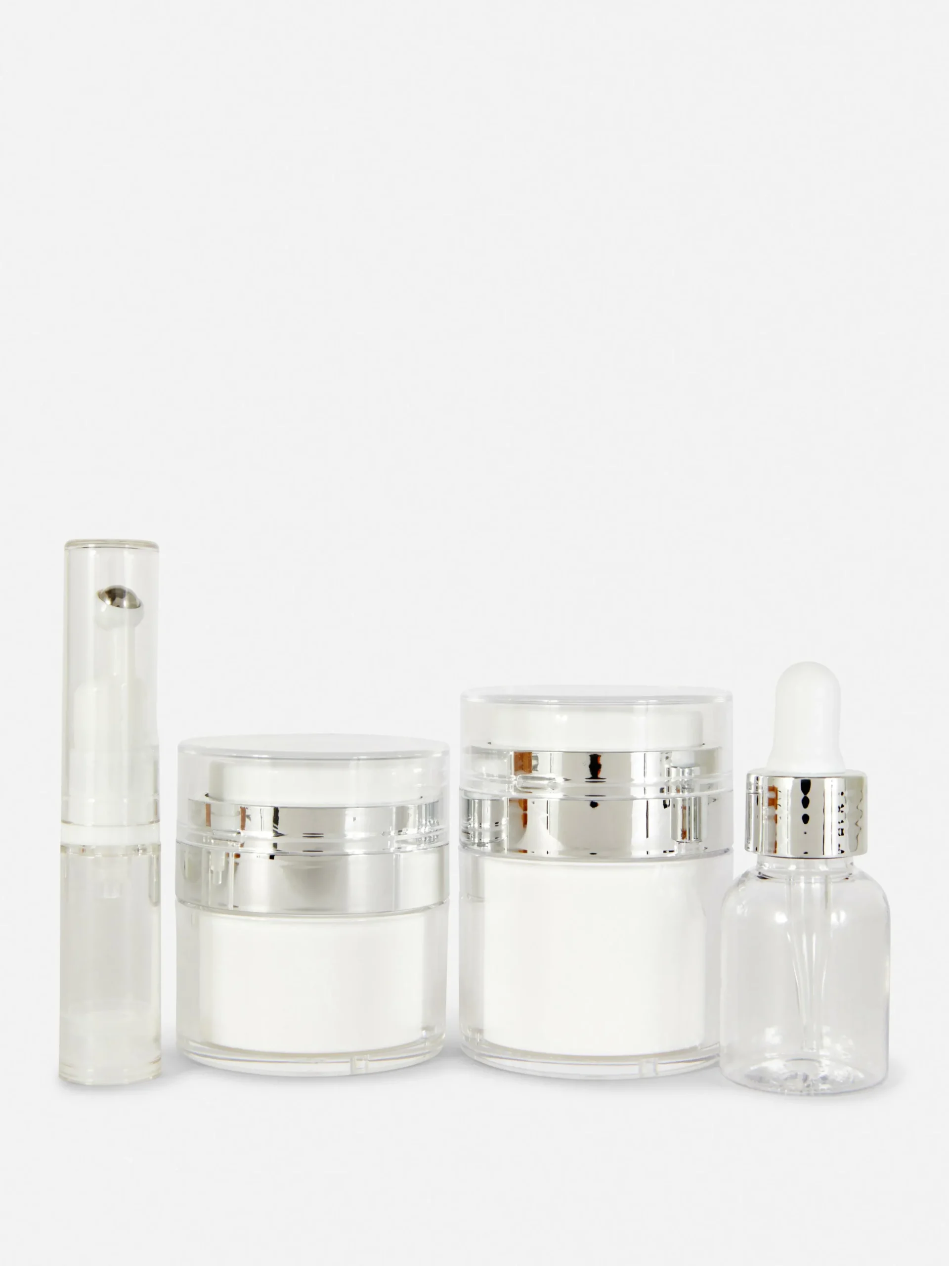 Pack De 4 Frascos Para Productos De Cuidado Facial