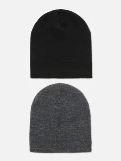 Pack De 2 Gorros De Punto Fino