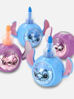 Pack De 4 Lápices Fluorescentes Apilables De Stitch