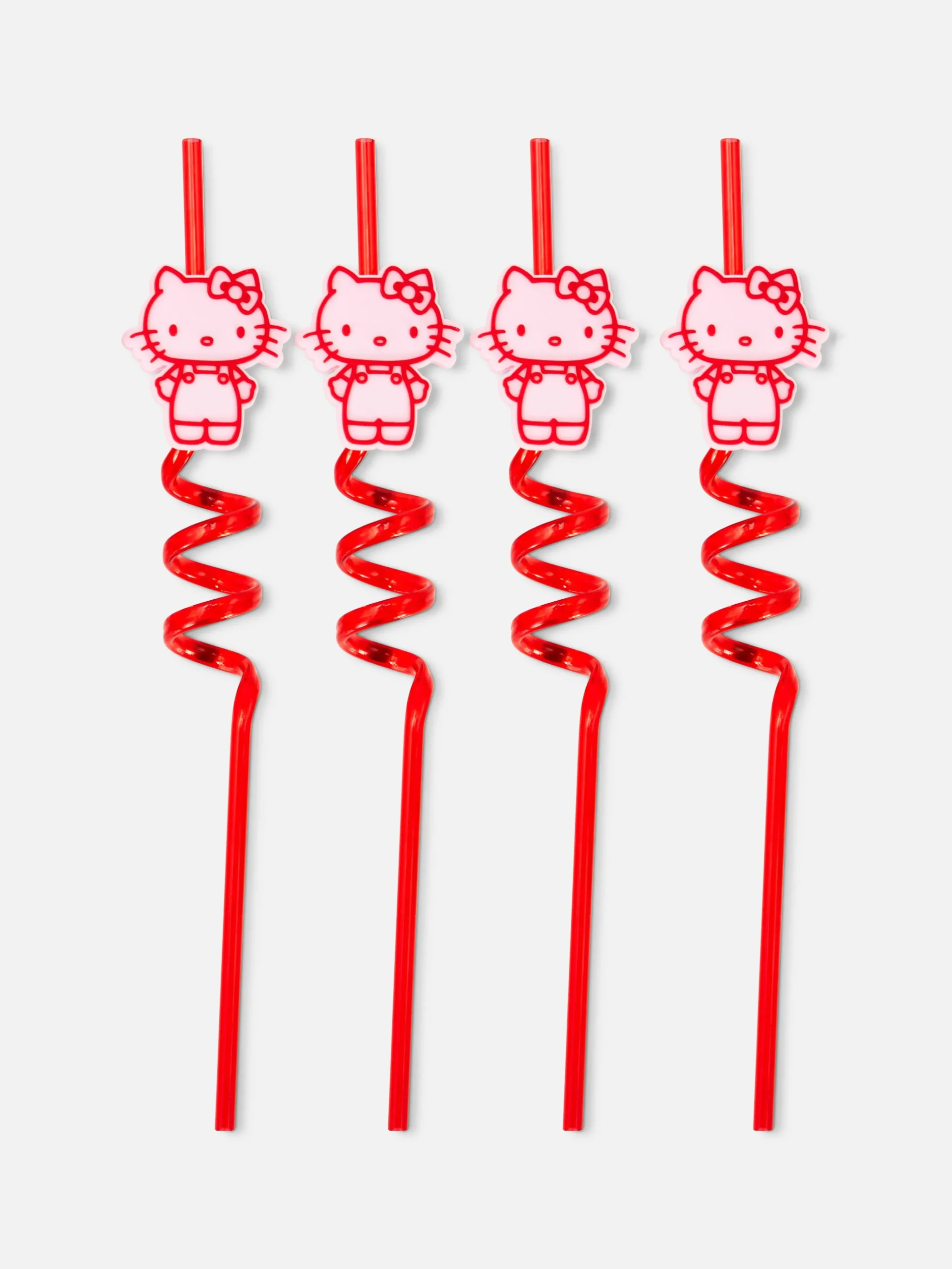 Pack De 4 Pajitas En Espiral De Hello Kitty