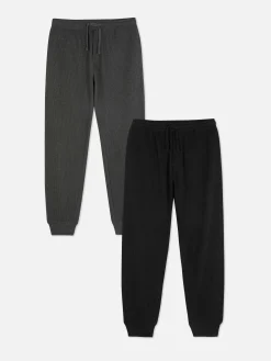 Pack De 2 Pantalones De Pijama En Tejido Gofrado