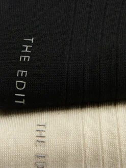 Pack De 2 Pares De Calcetines Acanalados De The Edit
