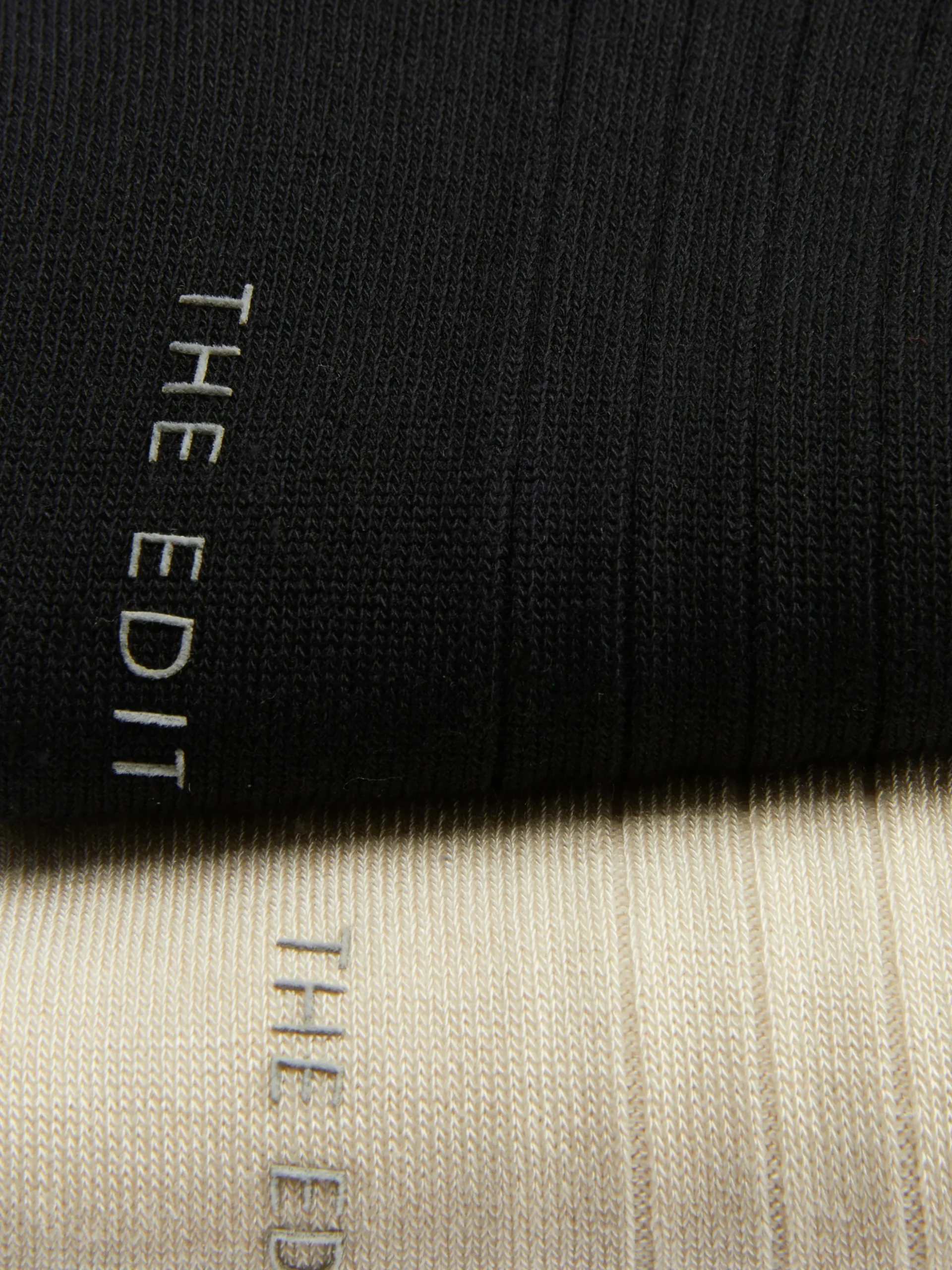 Pack De 2 Pares De Calcetines Acanalados De The Edit