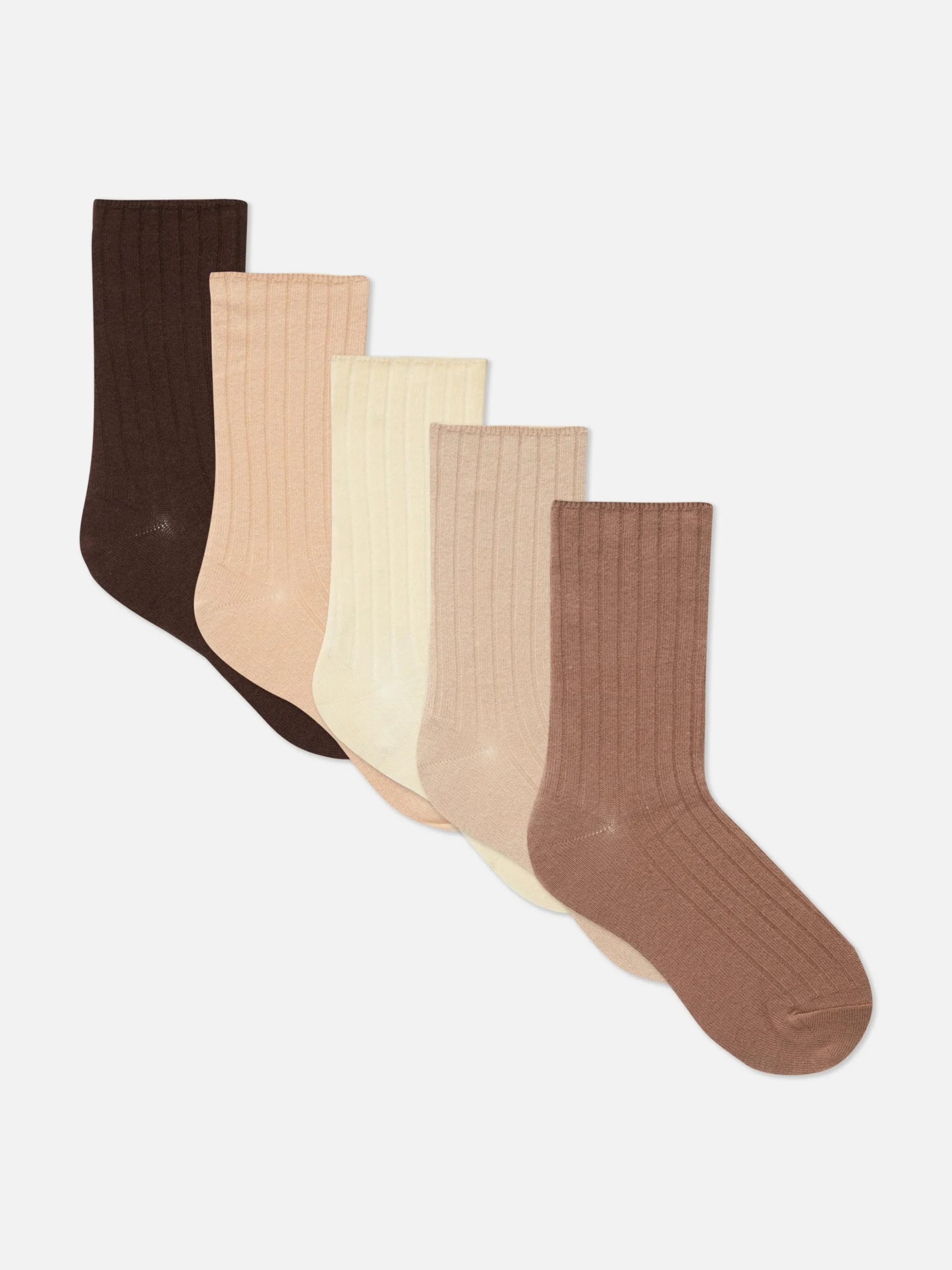Pack De 5 Pares De Calcetines Altos Acanalados