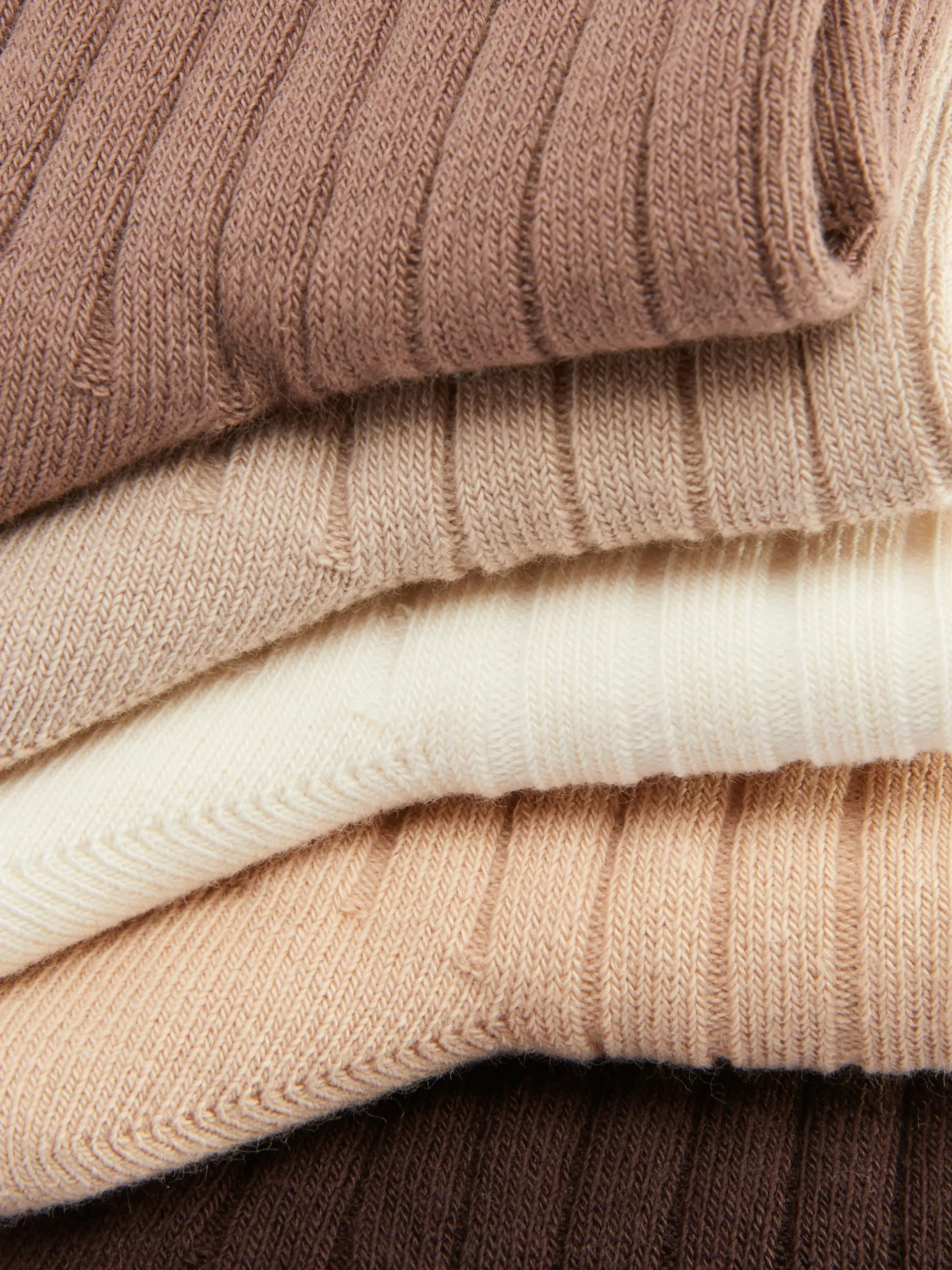 Pack De 5 Pares De Calcetines Altos Acanalados