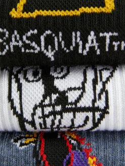 Pack De 3 Pares De Calcetines Altos De Basquiat