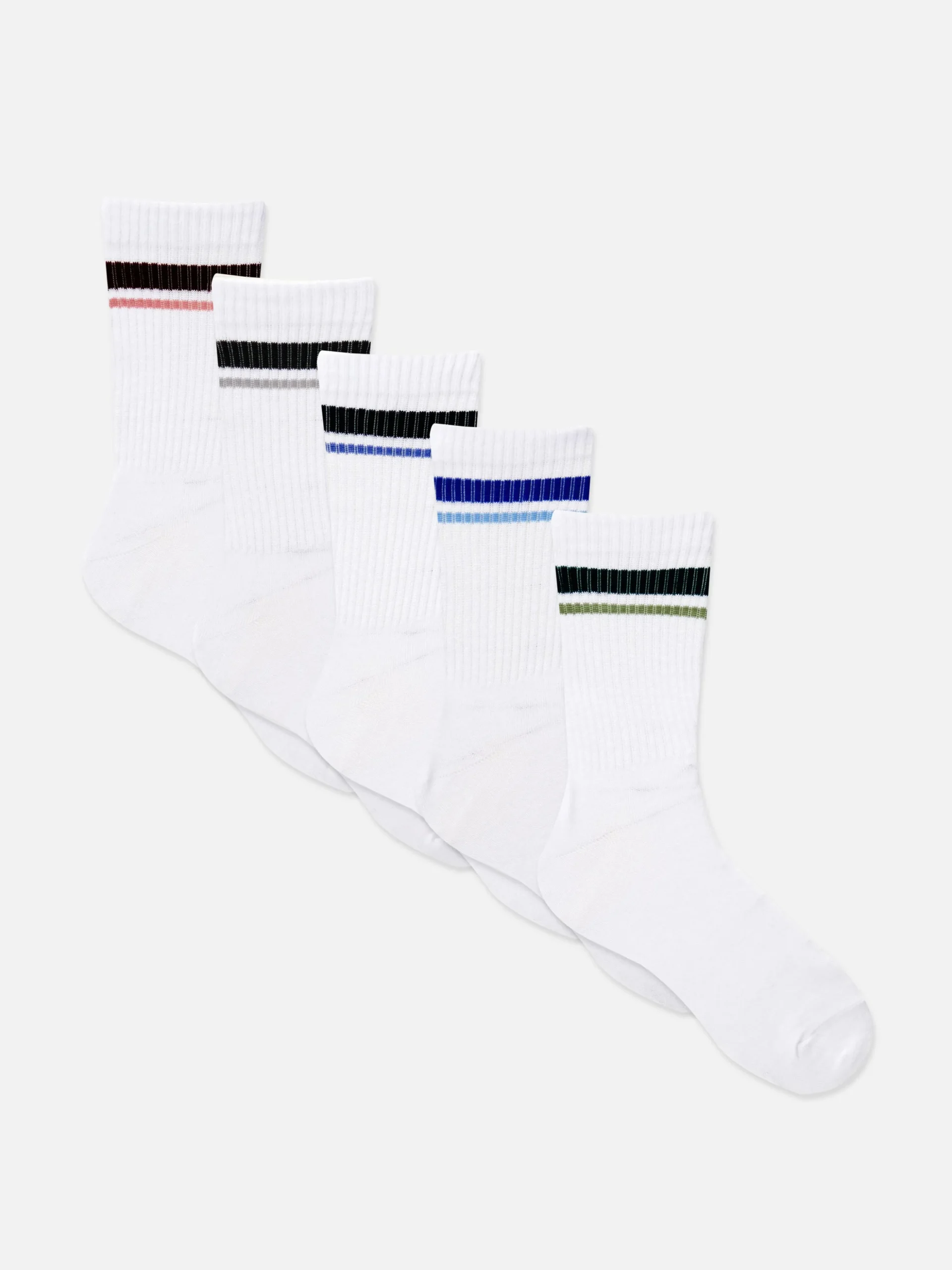 Pack De 5 Pares De Calcetines Altos A Rayas