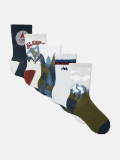 Pack De 5 Pares De Calcetines Altos Gráficos