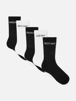 Pack De 5 Pares De Calcetines Bajos Con Mensaje
