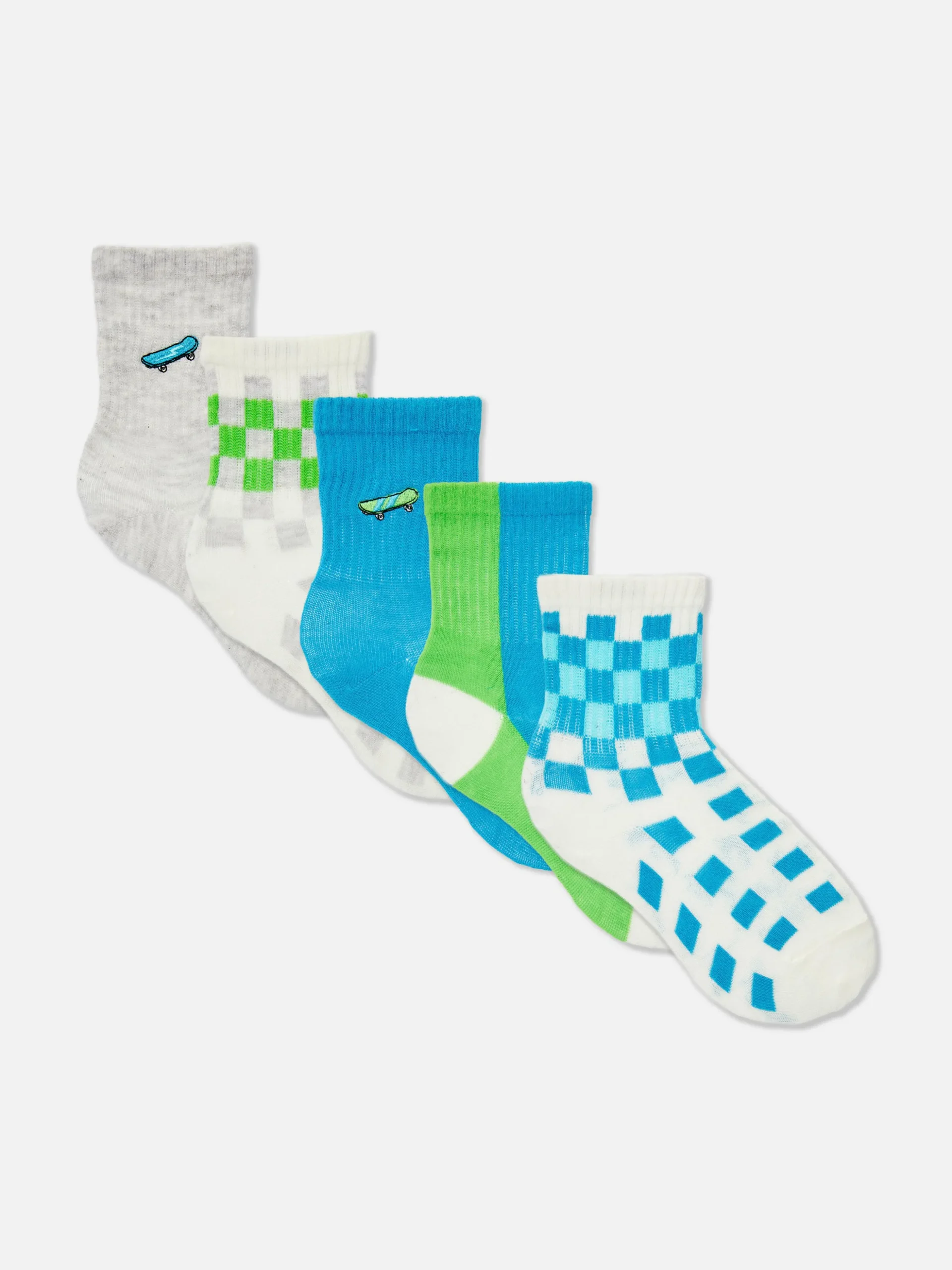 Pack De 5 Pares De Calcetines Bajos De Skateboard