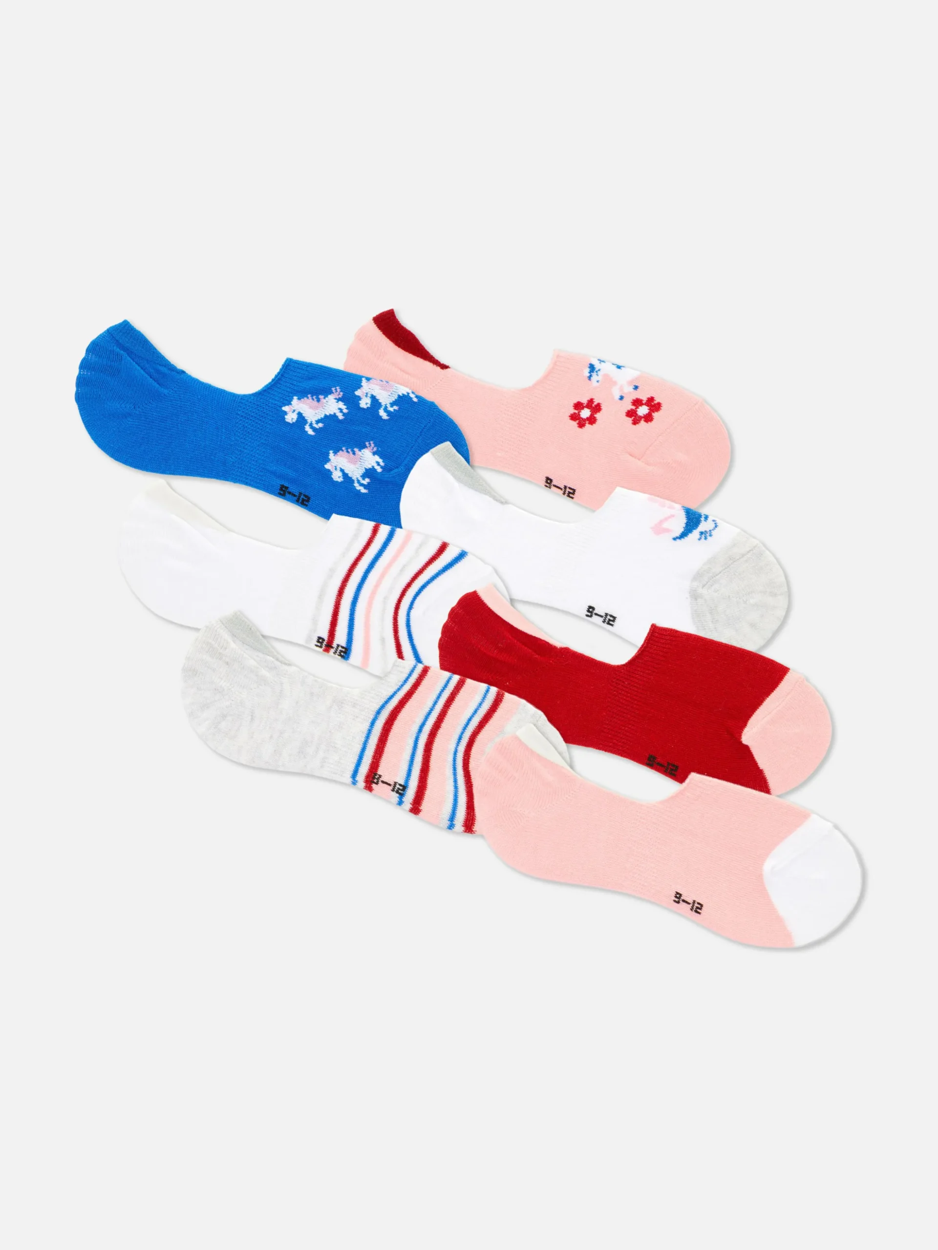 Pack De 7 Pares De Calcetines Con Unicornios