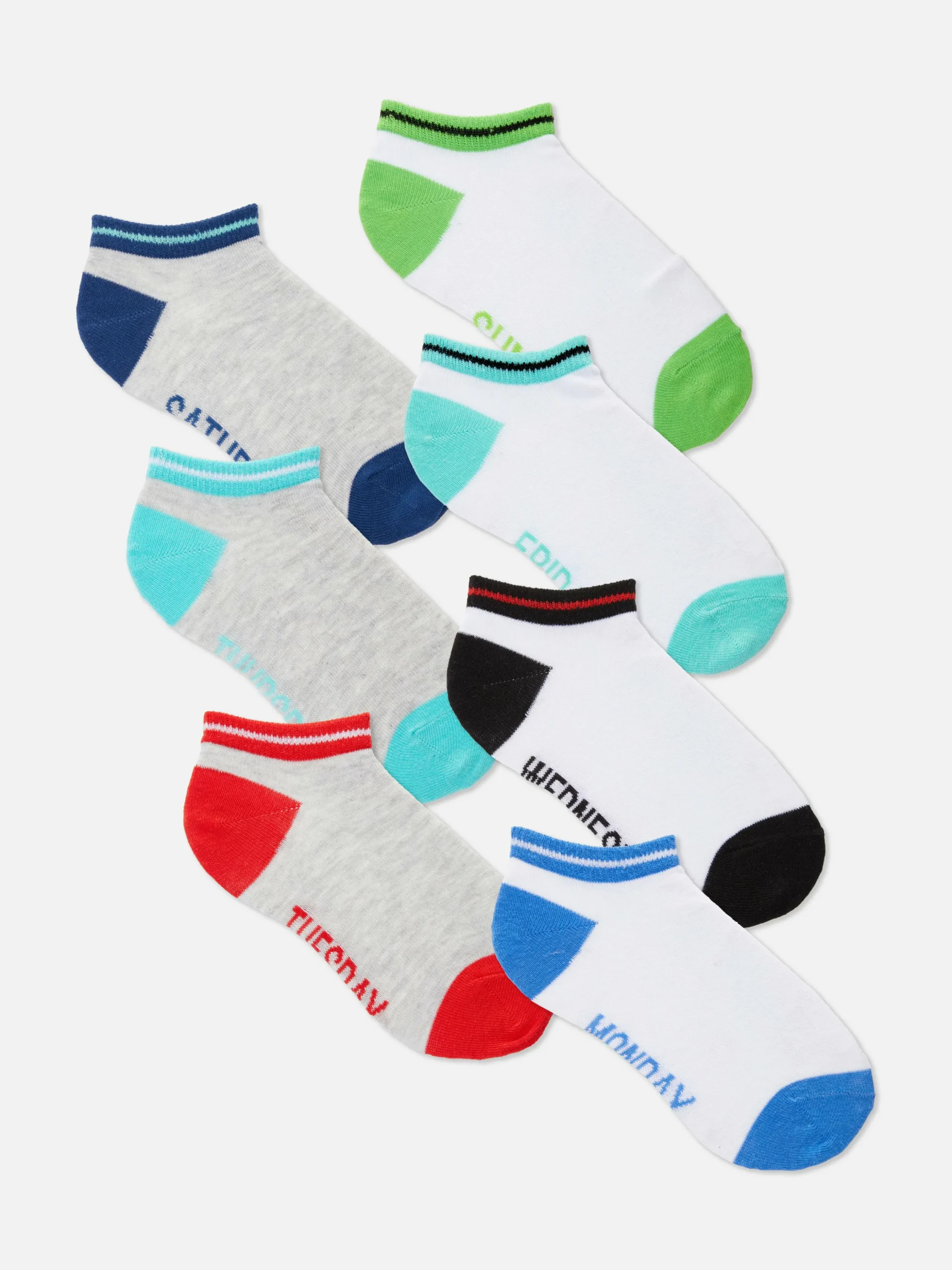 Pack De 7 Pares De Calcetines Con Días De La Semana